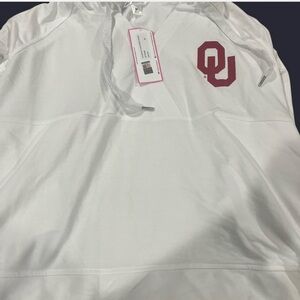 OU Women's White Crew Neck Sweater